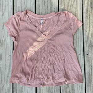 Free People Every Day Tee Light Pink, Size S